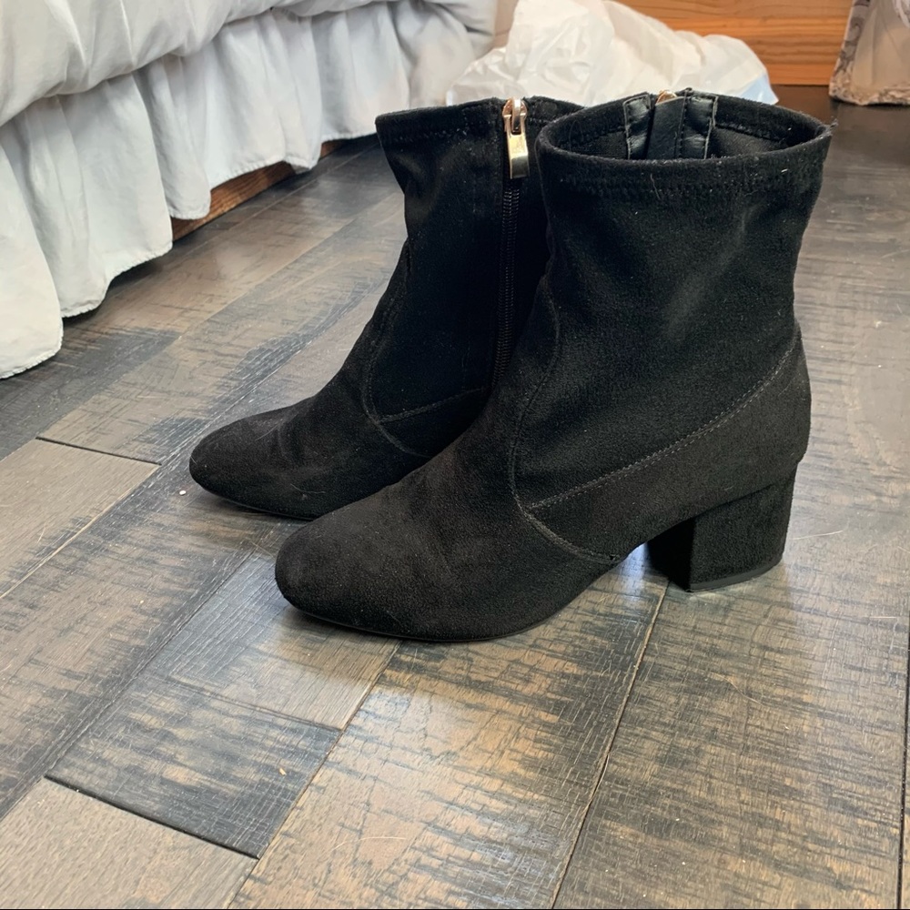 Velvet Ankle Booties